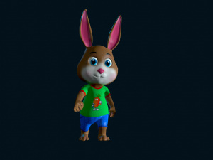 Cartoon Rabbit Gaming Animation Pack 3D 模型