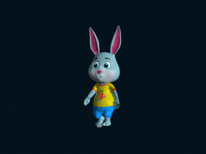 Cartoon Rabbit Gaming Animation Pack 3D 模型