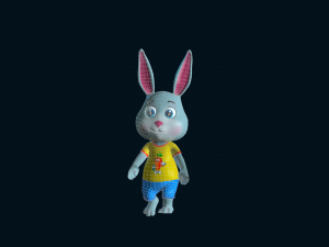 Cartoon Rabbit Gaming Animation Pack 3D 模型