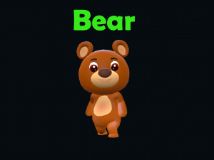 Cartoon Bear Character Animated Model 3D
