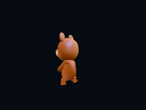 Cartoon Bear Character Animated 3D Model
