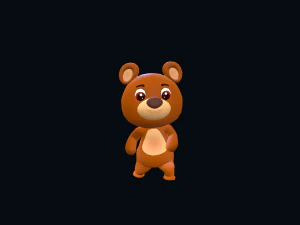 Cartoon Bear Character Animated 3D Model