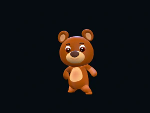 Cartoon Bear Character Animated 3D Model