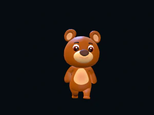Cartoon Bear Character Animated 3D Model