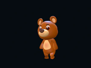 Cartoon Bear Character Animated 3D Model