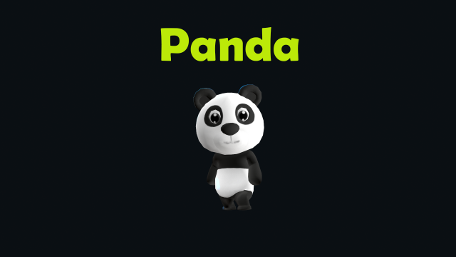 Cartoon Panda Character Animated 3D Model .c4d .max .obj .3ds .fbx .stl .blend 