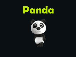 Cartoon Panda Character Animated 3D 모델