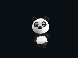 Cartoon Panda Character Animated 3D Model