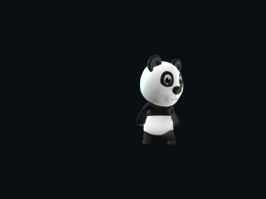 Cartoon Panda Character Animated 3D Model