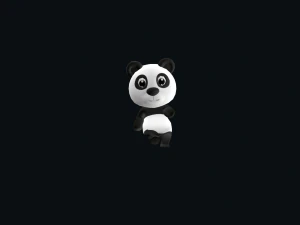 Cartoon Panda Character Animated 3D Model