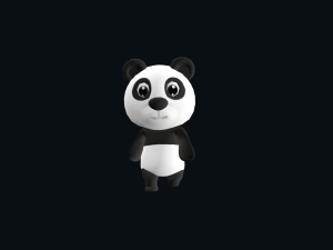 Cartoon Panda Character Animated 3D Model