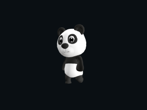 Cartoon Panda Character Animated 3D Model