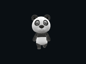 Cartoon Panda Character Animated 3D Model