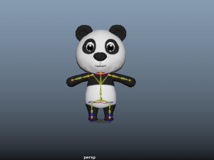 Cartoon Panda Character Animated 3D Model