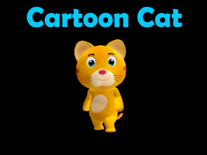 Animowana postać kota z kresk&oacute;wki Model 3D