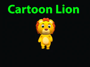 Cartoon Lion Character Animated 3D Model