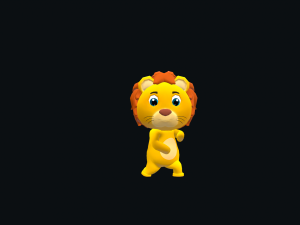 Cartoon Lion Character Animated 3D मॉडल
