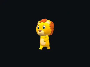 Cartoon Lion Character Animated 3D Model