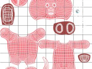 Cartoon Pig Character Animated 3D Model