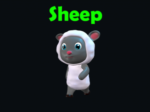 Cartoon Sheep Character Animated Model 3D
