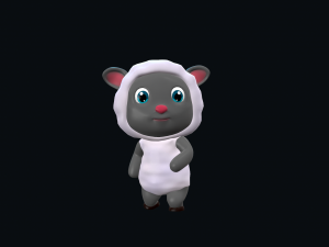 Cartoon Sheep Character Animated Modelo 3D