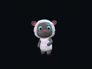 Cartoon Sheep Character Animated Modelo 3D