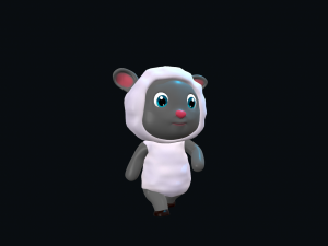Cartoon Sheep Character Animated Modelo 3D