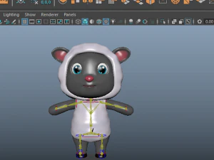 Cartoon Sheep Character Animated 3D Model