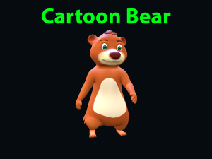 Toon Bear Character Animated Model 3D