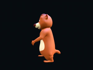 Toon Bear Character Animated 3D Model