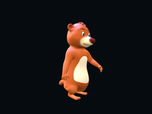 Toon Bear Character Animated Modelo 3D