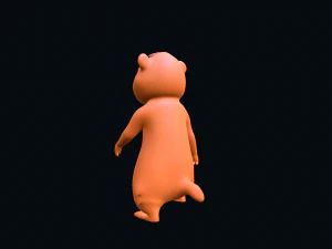 Toon Bear Character Animated 3D Model