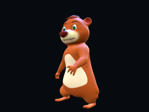 Toon Bear Character Animated Modelo 3D