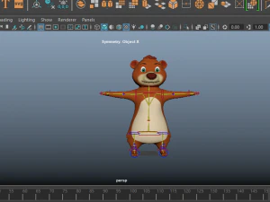 Toon Bear Character Animated 3D Model
