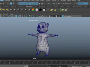 Toon Bear Character Animated 3D Model