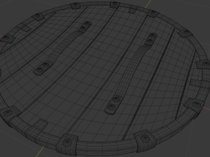 escudo vikingo remachado high-poly and low-poly 3D Модель