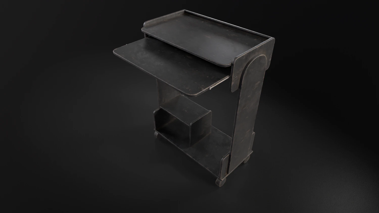 Computer desk 3D Model .c4d .max .obj .3ds .fbx .stl .blend 