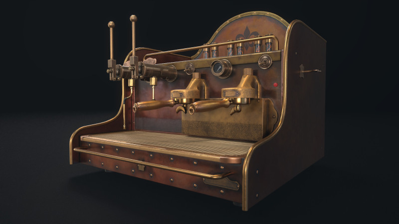 Coffe maker 3D Model .c4d .max .obj .3ds .fbx .stl .blend 