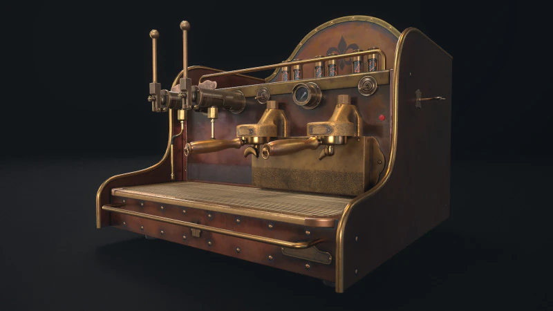 Kaffeemaschine 3D Modell .c4d .max .obj .3ds .fbx .stl .blend 