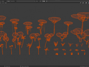 forest lowpoly pack trees grass and rocks Modelo 3D