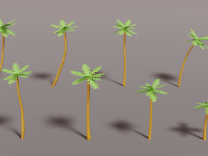 forest lowpoly pack trees grass and rocks Modelo 3D