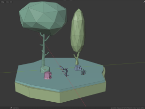 trees grass and rocks low poly free free low-poly 3Dモデル