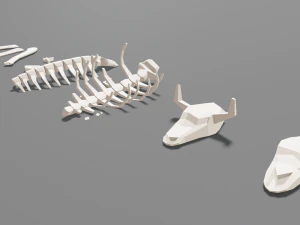 animal skeleton lowpoly low-poly 3D Model