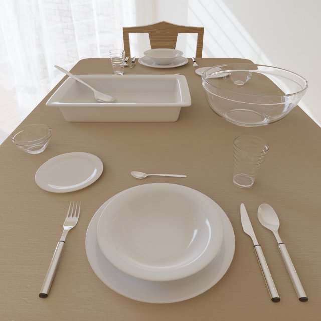 home tableware 3D Model .c4d .max .obj .3ds .fbx .stl .blend 