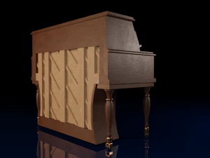 old upright piano 3D Model