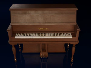 old upright piano 3D Model