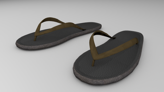 flip flops 3D 모델 .c4d .max .obj .3ds .fbx .stl .blend 