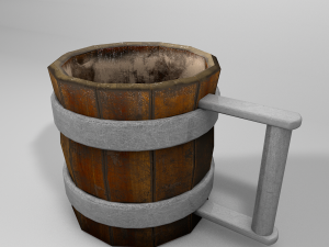 medieval beer mug 3D Model