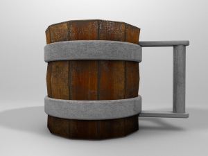 medieval beer mug 3D Model