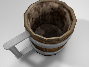 medieval beer mug 3D Model
